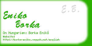 eniko borka business card
